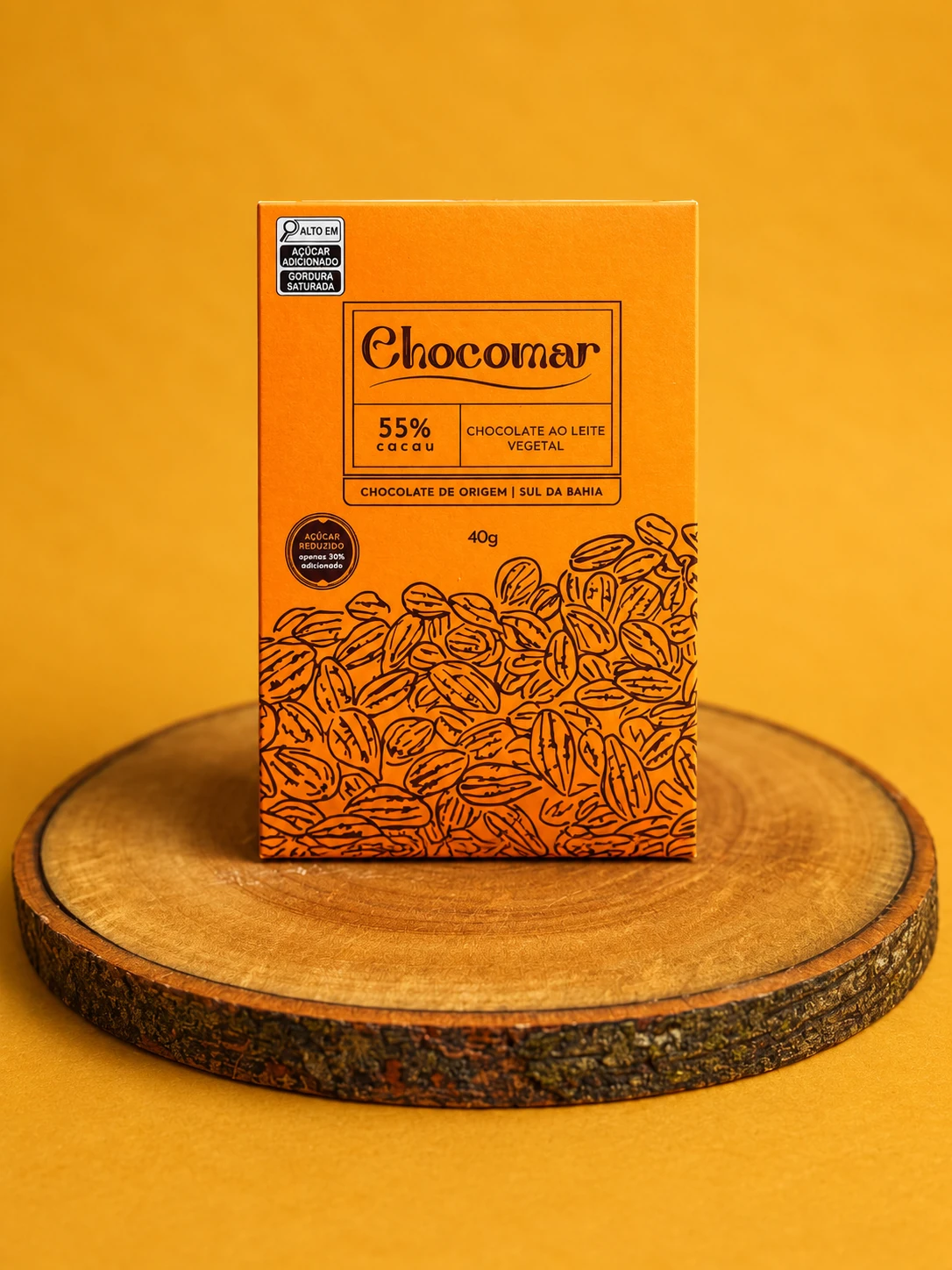 Chocolate 55% Cacau ao leite vegetal